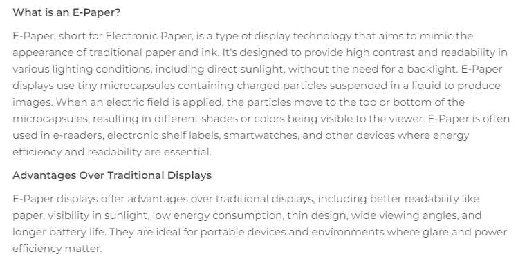 104990852 Écran flexible monoc - Display Epaper 2.9 avis et prix